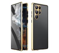 Beyonddraw Magnetic Tempered Glass Double-Sided Phone Case for Samsung, Beyond Draw Phone Case, Anti-Peep All-Round Protection & Anti-Drop (NOTE10,Gold)