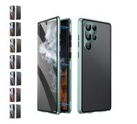Beyonddraw Magnetic Tempered Glass Double-Sided Phone Case, Fully Protect Screen HD and Privacy, for Samsung S25, S24, S23, S22, S21 Series (S23Plus,Green/HD)