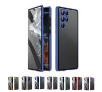 Beyonddraw Privacy Magnetic Tempered Glass Double-Sided Phone Case for Samsung, Beyond Draw Phone Case, Anti-Peeping Magnetic Tempered Glass Double-Sided Phone for S21-25 (S22,BlueHD)