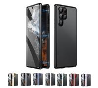 Beyonddraw Privacy Magnetic Tempered Glass Double-Sided Phone Case for Samsung, Beyond Draw Phone Case, Anti-Peeping Magnetic Tempered Glass Double-Sided Phone for S21-25 (S24FE,Black HD)
