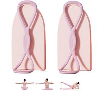 Beyonddraw Resistance Bands,Occasionalous Resistance Bands, Figure 8 Exercise Bands for Women Men, Home Fitness Portable Elastic Pull Bands for Yoga, Pilates (Pink+Pink,15+25lb)