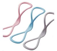 Beyonddraw Resistance Bands,Occasionalous Resistance Bands, Figure 8 Exercise Bands for Women Men, Home Fitness Portable Elastic Pull Bands for Yoga, Pilates (Pink+Blue+Gray,15+25+35lb)