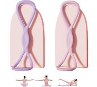 Beyonddraw Resistance Bands,Occasionalous Resistance Bands, Figure 8 Exercise Bands for Women Men, Home Fitness Portable Elastic Pull Bands for Yoga, Pilates (Pink+Purple,15+25lb)