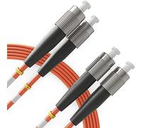BEYONDTECH Cable de fibra óptica FC a FC OM2 Multimodo Duplex (3 Metros - 1 Unidad) - Latiguillo Doble Fibra Óptica UPC/UPC - 50/125 (LSZH)