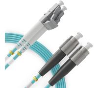 BEYONDTECH Cable de fibra óptica LC a FC OM3 Multimodo Duplex (30 Metros - 1 Unidad) - Latiguillo Doble Fibra Óptica UPC/UPC - 50/125 (LSZH)