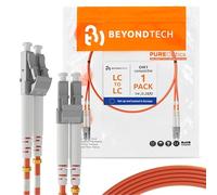 BEYONDTECH Cable de fibra óptica LC a LC OM1 Multimodo Duplex (1 Metro - 1 Unidad) - Latiguillo Doble Fibra Óptica UPC/UPC - 62.5/125 (LSZH)