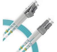 BEYONDTECH Cable de fibra óptica LC a LC OM4 Multimodo Duplex (0.5 Metros) - Latiguillo Doble Fibra Óptica UPC/UPC - 50/125 (LSZH)