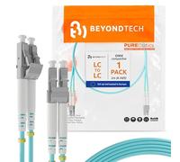 BEYONDTECH Cable de fibra óptica LC a LC OM4 Multimodo Duplex (2 Metros - 1 Unidad) - Latiguillo Doble Fibra Óptica UPC/UPC - 50/125 40G (LSZH)