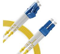 BEYONDTECH Cable de fibra óptica LC a LC OS1 Monomodo Duplex (10 Metros - 1 Unidad) - Latiguillo Doble Fibra Óptica UPC/UPC - 9/125 (LSZH)