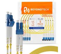 BEYONDTECH Cable de fibra óptica LC a LC OS1 Monomodo Duplex (2 Metros) - Latiguillo Doble Fibra Óptica UPC/UPC - 9/125 (LSZH)