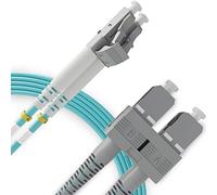 BEYONDTECH Cable de fibra óptica LC a SC OM3 Multimodo Duplex (4 Metros - 1 Unidad) - Latiguillo Doble Fibra Óptica UPC/UPC - 50/125 (LSZH)