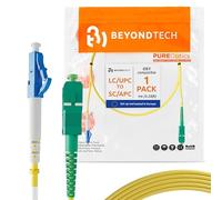 BEYONDTECH Cable de fibra óptica LC a SC OS1 Monomodo Simplex (1 Metro - 1 Unidad) - Latiguillo Simple Fibra Óptica UPC/APC - 9/125 (LSZH)