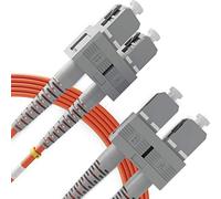 BEYONDTECH Cable de fibra óptica SC a SC OM1 Multimodo Duplex (2 Metros - 1 Unidad) - Latiguillo Doble Fibra Óptica UPC/UPC - 62.5/125 (LSZH)