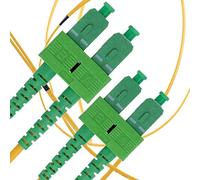 BEYONDTECH Cable de fibra óptica SC a SC OS1 Monomodo Duplex (3 Metros) - Latiguillo Doble Fibra Óptica APC/APC - 9/125 (LSZH)