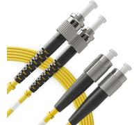 BEYONDTECH Cable de fibra óptica ST a FC OS1 Monomodo Duplex (8 Metros - 1 Unidad) - Latiguillo Doble Fibra Óptica UPC/UPC - 9/125 (LSZH)