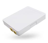 BEYONDTECH Caja de Distribución (Roseta FTTH) Cargada con dos acopladores SC/APC y 2 latiguillos SC/APC/SM G657A2 / Simplex de 0.9mm 1 Metro