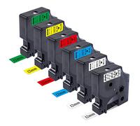 BEYONDTEK 6 cintas de etiquetas compatibles con Dymo D1, 12 mm x 7 m, para Dymo LabelManager 160 210D 360D 280 420P 500TS, D1 45013 45010 45016 45017 45018 45019