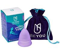 BeYou Copa menstrual, taza para periodo, alternativa ecológica al tampón, taza para periodos cómoda, menstrual, tazas menstruales, copa menstrual orgánica, 100 % higiénica