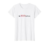BeYouTiful, Hermosa, Inspirada, Belleza, amabilidad, inspiradora Camiseta gráfica económica, Mujer, Blanco, L