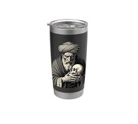 Beyrevra Guardián de los rostros olvidados Vaso térmico de acero inoxidable de doble pared