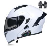 Beyswage Casco Modular Moto Bluetooth con Doble Visera, con Micrófono para Respuesta Automática Casco de Moto Homologado ECE Adecuado para Hombre Mujer Adulto Capacete Moto M-XXL(55-62CM)
