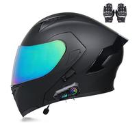Beyswage Casco Modular Moto Bluetooth con Doble Visera, con Micrófono para Respuesta Automática Casco de Moto Homologado ECE Adecuado para Hombre Mujer Adulto Capacete Moto M-XXL(55-62CM)