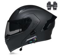 Beyswage Casco Modular Moto Bluetooth con Doble Visera, con Micrófono para Respuesta Automática Casco de Moto Homologado ECE Adecuado para Hombre Mujer Adulto Capacete Moto M-XXL(55-62CM)
