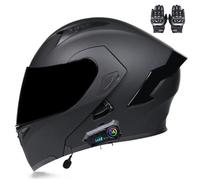 Beyswage Casco Modular Moto Bluetooth con Doble Visera, con Micrófono para Respuesta Automática Casco de Moto Homologado ECE Adecuado para Hombre Mujer Adulto Capacete Moto M-XXL(55-62CM)