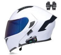Beyswage Casco Modular Moto Bluetooth con Doble Visera, con Micrófono para Respuesta Automática Casco de Moto Homologado ECE Adecuado para Hombre Mujer Adulto Capacete Moto M-XXL(55-62CM)