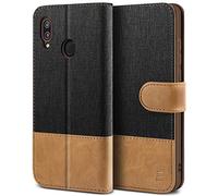 BEZ Funda para Huawei P20 Lite, Carcasa Compatible con Huawei P20 Lite, Libro de Cuero con Tapas y Cartera, Cover Protectora con Ranura para Tarjetas y Billetera, Cierre Magnético, Negro
