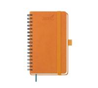 BEZEND Agenda 2026 2027 Semana Vista Espiral Pequeña 9 x 15,5 cm, 18 Meses Agenda Escolar de Bolsillo de Jul.26 a Dic.27, A6 Planificador Semanal con Tapa Blanda Cuero PU - Naranja