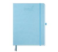 BEZEND Agenda 2026 2027 Semana Vista Vertical 21 x 28 cm, 18 Meses Agenda Escolar de Jul.26 a Dic.27, A4 Planificador Semanal con Tapa Dura Cuero PU - Azul Celeste