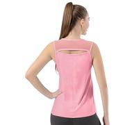 Bezioner Camiseta Deportiva Mujer Camisetas Fitnes sin Mangas Malla Camiseta de Tirantes Tops para Tenis Golf Yoga Correr