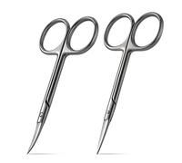 BEZOX 2 Tijeras de Uñas Profesionales - Tijeras de Uñas Extra Afiladas con Corte Curvado y Corte Recto