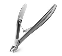 BEZOX Alicates de cutícula de precisión (4 mm), cortador profesional de cutículas de media mandíbula de acero inoxidable para manicura y pedicura, removedor de cutículas de calidad de salón (plateado)