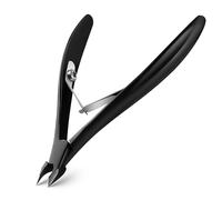 BEZOX Cortador de cutículas fino de 1/2 mordaza (4 mm) - Alicates profesionales de acero inoxidable para cutículas de manicura y pies, pinza para cutículas con mango antideslizante