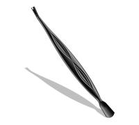 BEZOX Cortador de cutículas, herramienta de cuidado de uñas de acero inoxidable, herramienta quitacutículas con tenedor (negro)