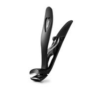 BEZOX Cortaúñas de cabeza en ángulo para personas mayores, cortaúñas ergonómico para uñas gruesas, cortador de uñas de acero premium con recogedor para hombres y mujeres (negro)