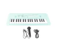 BF-3738C piano eléctrico con teclado de 37 teclas con micrófono y teclado musical y regalo de juguete para principiantes, niños y estudiantes(Azul)