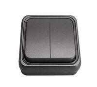 Bf bf-18 - Doble interruptor 18 superficie 10a 250v grafito bolsa