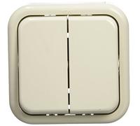 Bf kristal - Interruptor doble marfil/marfil 10a-250v bolsa