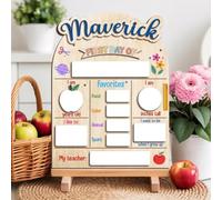 BFBZYME Personalizado Primer Día Y Último Día De La Escuela Tabla De Madera, Personalizado 1° Día De La Escuela Signo Regalo, Guardería Preescolar Recuerdo Regalos(Style 4)