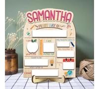 BFBZYME Personalizado Primer Día Y Último Día De La Escuela Tabla De Madera, Personalizado 1° Día De La Escuela Signo Regalo, Guardería Preescolar Recuerdo Regalos(Style 1)