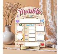 BFBZYME Personalizado Primer Día Y Último Día De La Escuela Tabla De Madera, Personalizado 1° Día De La Escuela Signo Regalo, Guardería Preescolar Recuerdo Regalos(Style 2)