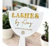 BFBZYME Tecnología De Pestañas Personalizadas Suministros Técnico De Pestañas Aposentos De Fotos Personalizados De Belleza De Acrílico Espejo Portátil Aposentos De Medios Sociales Escudo Facial