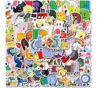 BFDI, 110 pegatinas de vinilo impermeables con la frase "Battle for Dream Island" para adolescentes, niñas, niños, adultos, para botellas de agua, portátiles, maletas, tablas de snowboard, guitarra