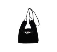 BFDSGWQ Bolso Mini de Piel Sintética, Bolsos de Piel Sintética para Mujer, Bolso de Hombro de Felpa, Bolso Cruzado Suave (Black,One Size)