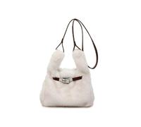 BFDSGWQ Bolso Mini de Piel Sintética, Bolsos de Piel Sintética para Mujer, Bolso de Hombro de Felpa, Bolso Cruzado Suave (Off-White,One Size)