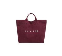 BFDSGWQ Bolso Tote de Ante para Mujer, Bolso Grande Marrón con Asa Superior, Bolso de Mano de Ante para Mujer, Bolso Hobo con Estampado de Letras (Red,One Size)