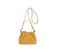 BFDSGWQ Bolsos vintage de ante para mujer, Bolsos tote de ante sintético, Bolso bandolera holgado, Bolsos estilo cubo retro (Yellow,One size)